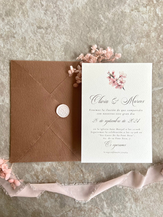 Invitación Boda ''Flor Sakura''
