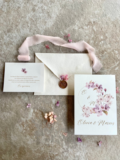 Invitación Boda ''Malva''