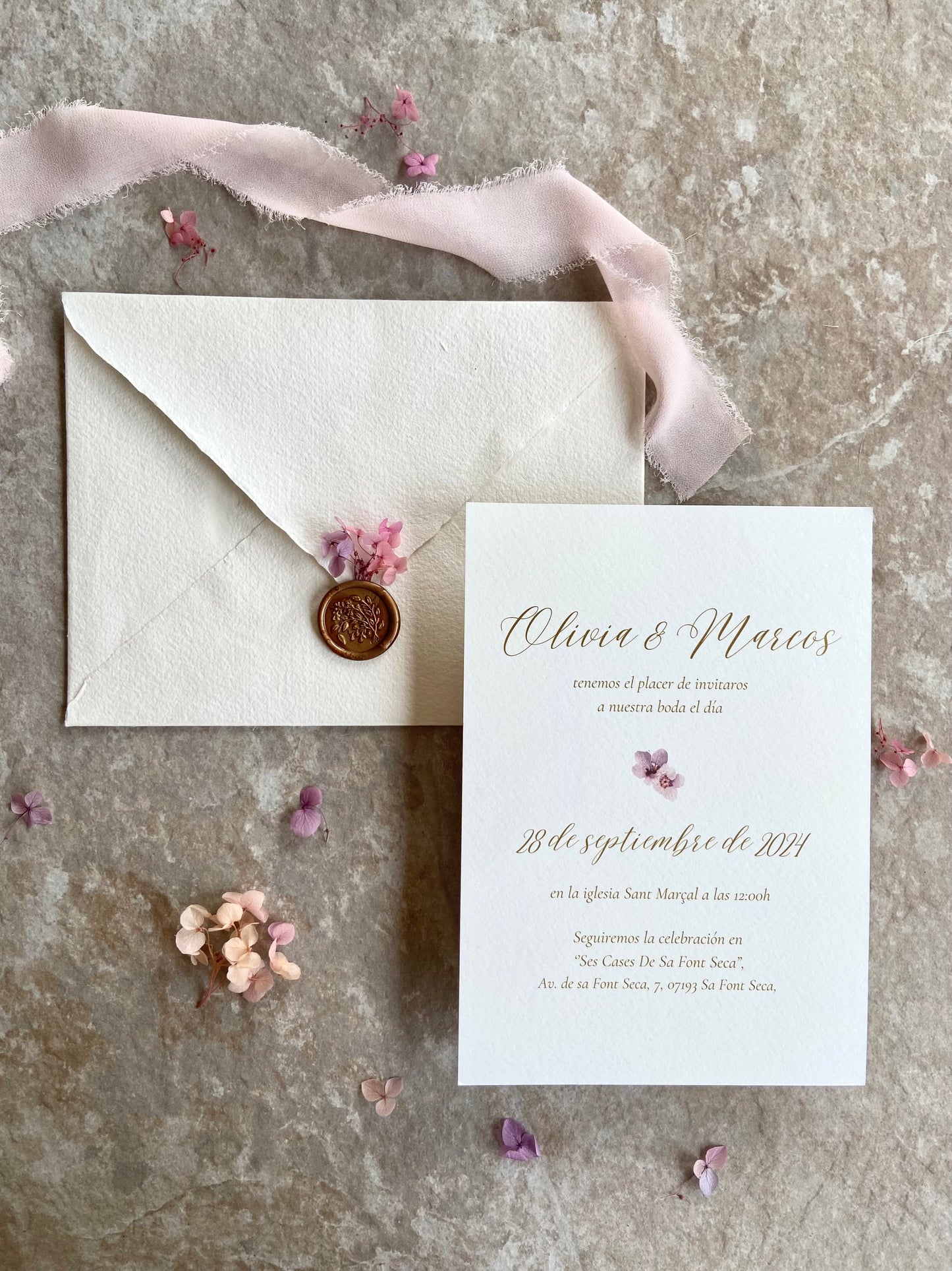 Invitación Boda ''Malva''