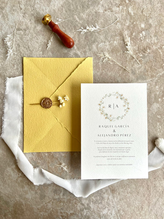 Invitación Boda ''Corona Margaritas''