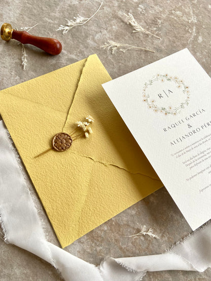 Invitación Boda ''Corona Margaritas''