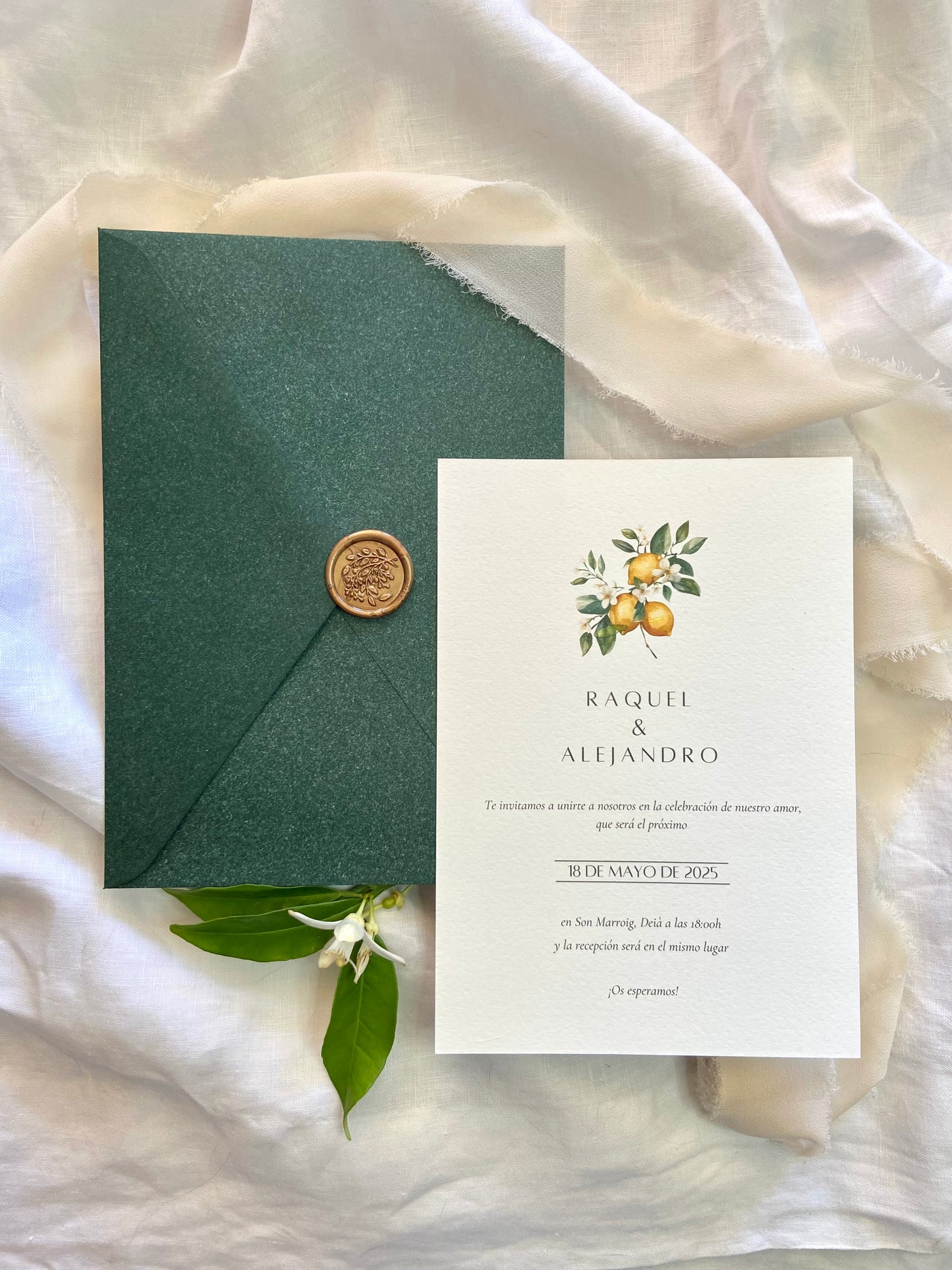 Invitación Boda ''Limón''