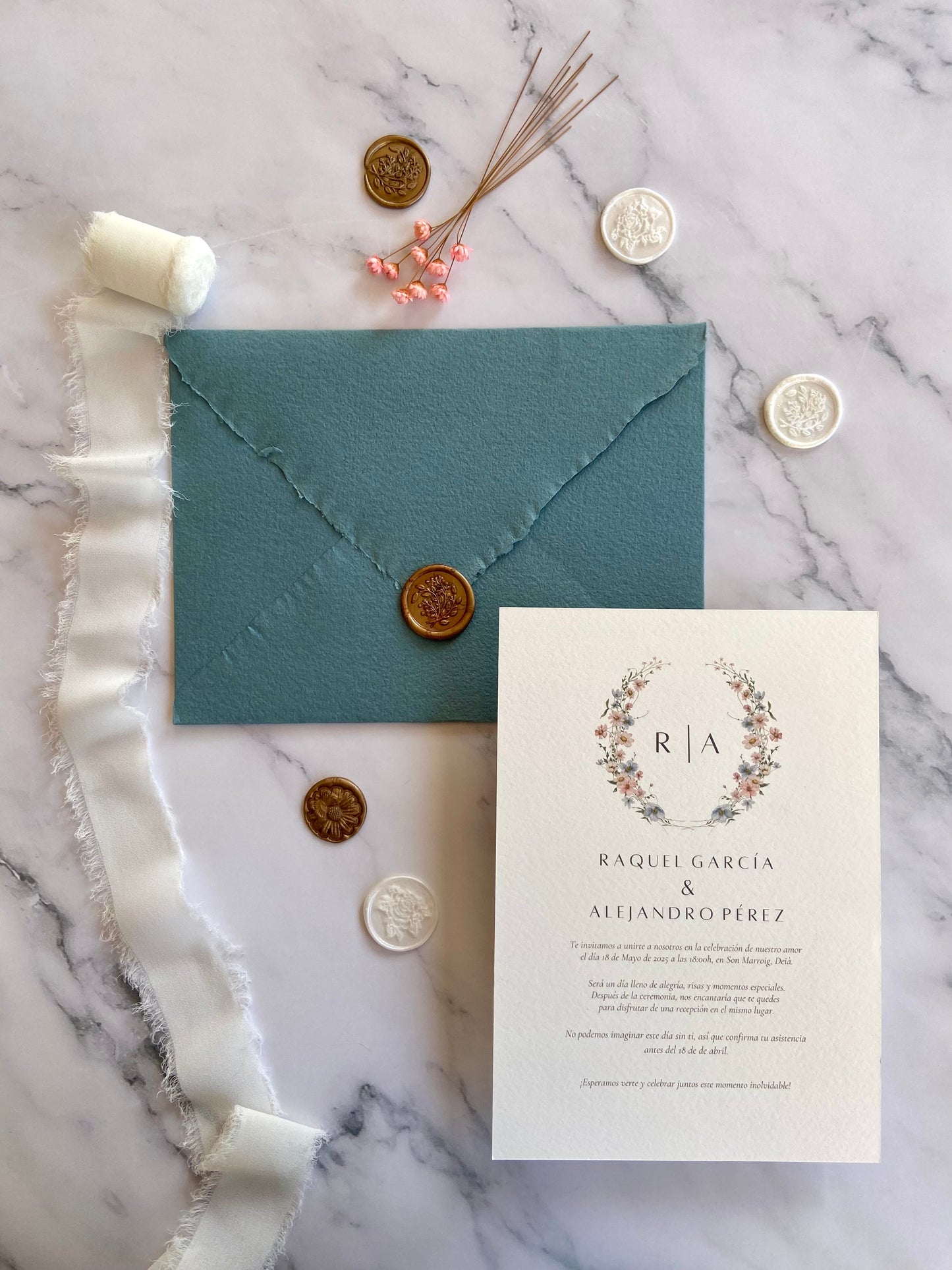 Invitación Boda ''Corona Flores''