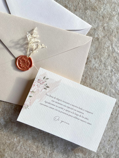 Tarjeta de Agradecimiento ''Amanecer Rosa''