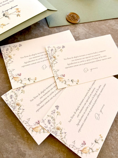 Tarjeta de Agradecimiento ''Armonía Floral''