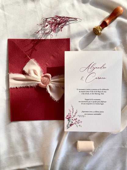 Invitación Boda ''Flor Silvestre''