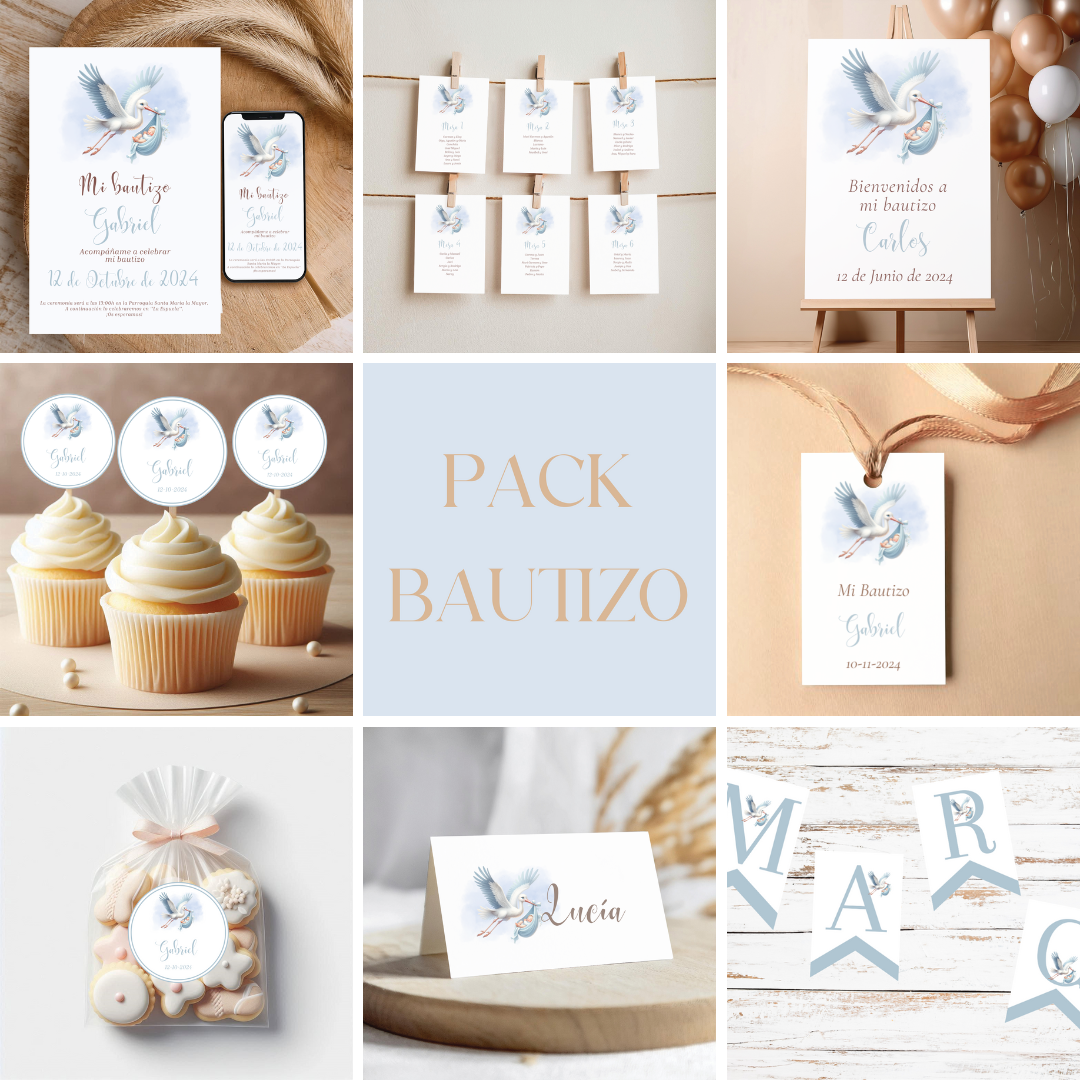 Pack Papelería Bautizo